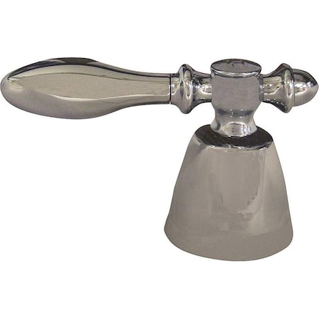 411157 Decorative Lever Universal Faucet Handle, Metal, Chrome Plated